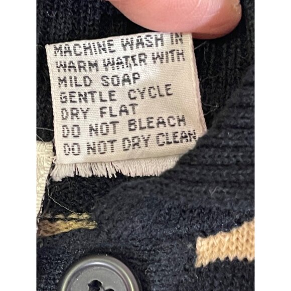 Via L.A Women's Size medium Sweater striped tan and black - Picture 12 of 16